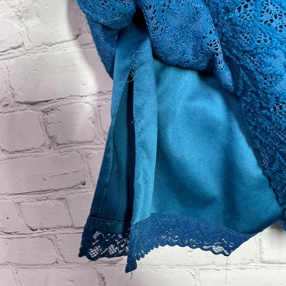 |•ANTHRPOLOGIE•| Moulinette Soeurs Lapis Laced Pencil Skirt - Picture 7 of 12